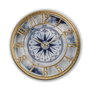 Wallity Hisar Compass Reloj de Pared Dorado y Azul